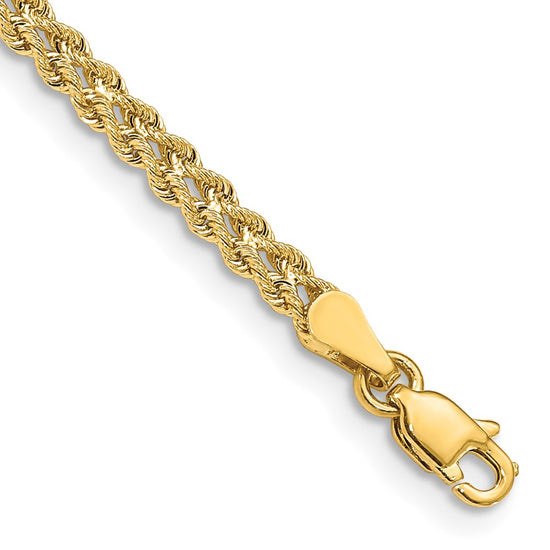 Gold Polished Woven Rope Bracelets
