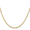 14k 1.8mm Lightweight D/C Rope with Lobster Clasp Chain