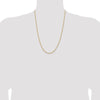 14k 1.8mm Lightweight D/C Rope with Lobster Clasp Chain