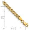 14k 3.75mm Wide Double Strand Rope 7 inch Bracelet