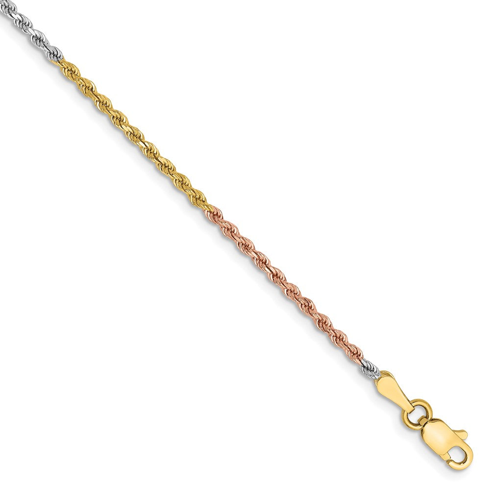 Gold (10K & 14K) Diamond-Cut Rope Chain — 1.75 mm