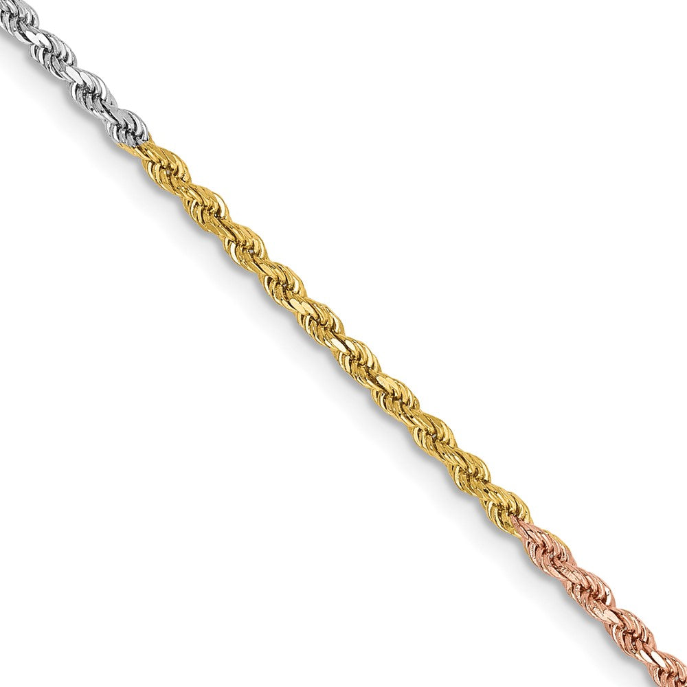 Gold (10K & 14K) Diamond-Cut Rope Chain — 1.75 mm