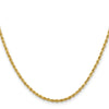 14k 2mm Lightweight D/C Rope with Lobster Clasp Chain