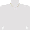 14k 2mm Lightweight D/C Rope with Lobster Clasp Chain