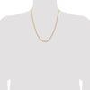 14k 2mm Lightweight D/C Rope with Lobster Clasp Chain