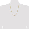14k 2mm Lightweight D/C Rope with Lobster Clasp Chain