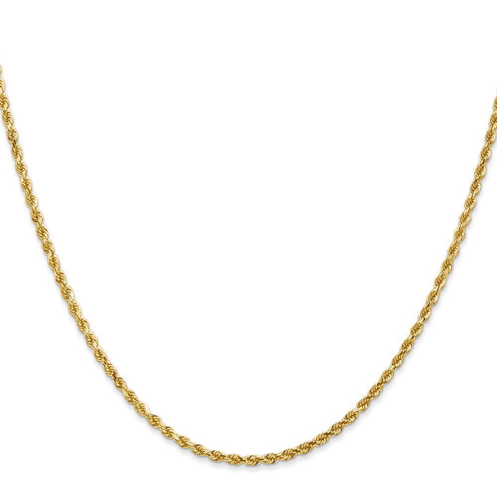Gold (10K & 14K) Diamond-Cut Rope Chain — 2 mm