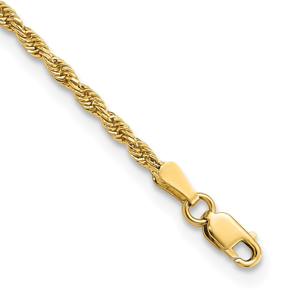 Gold (10K & 14K) Diamond-Cut Rope Chain — 2 mm
