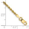 Gold (10K & 14K) Diamond-Cut Rope Chain — 2 mm