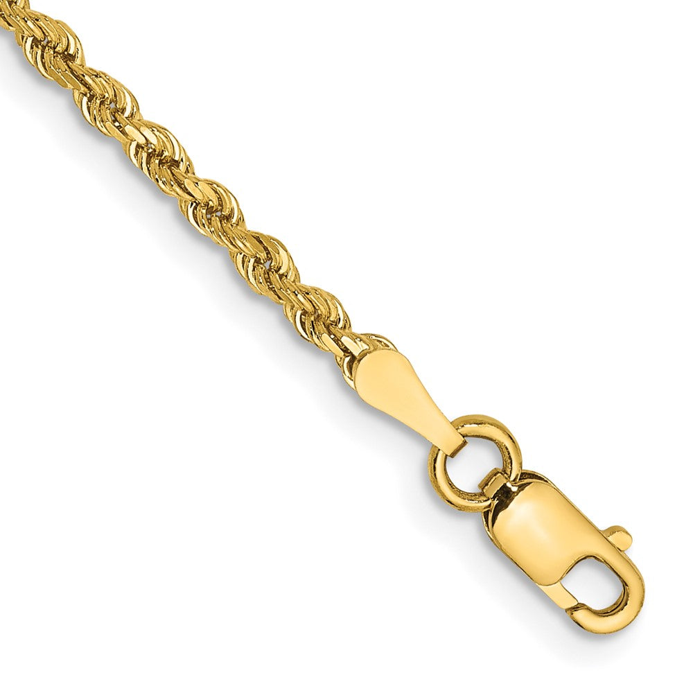 Gold (10K & 14K) Diamond-Cut Rope Chain — 2 mm