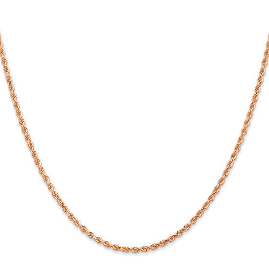 Gold (10K & 14K) Diamond-Cut Rope Chain — 2 mm