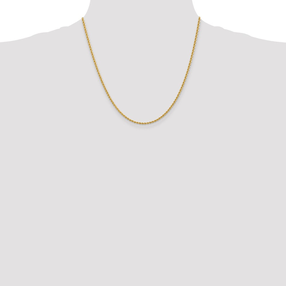 Gold (10K & 14K) Regular Rope Chains — 2.25 mm