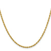 14k 2.3mm Lightweight D/C Rope with Lobster Clasp Chain