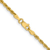 14k 2.3mm Lightweight D/C Rope with Lobster Clasp Chain