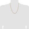 14k 2.3mm Lightweight D/C Rope with Lobster Clasp Chain