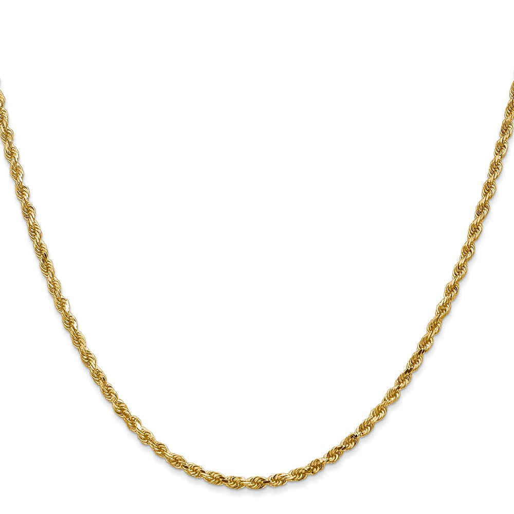 Gold (10K & 14K) Diamond-Cut Rope Chain — 2.25 mm