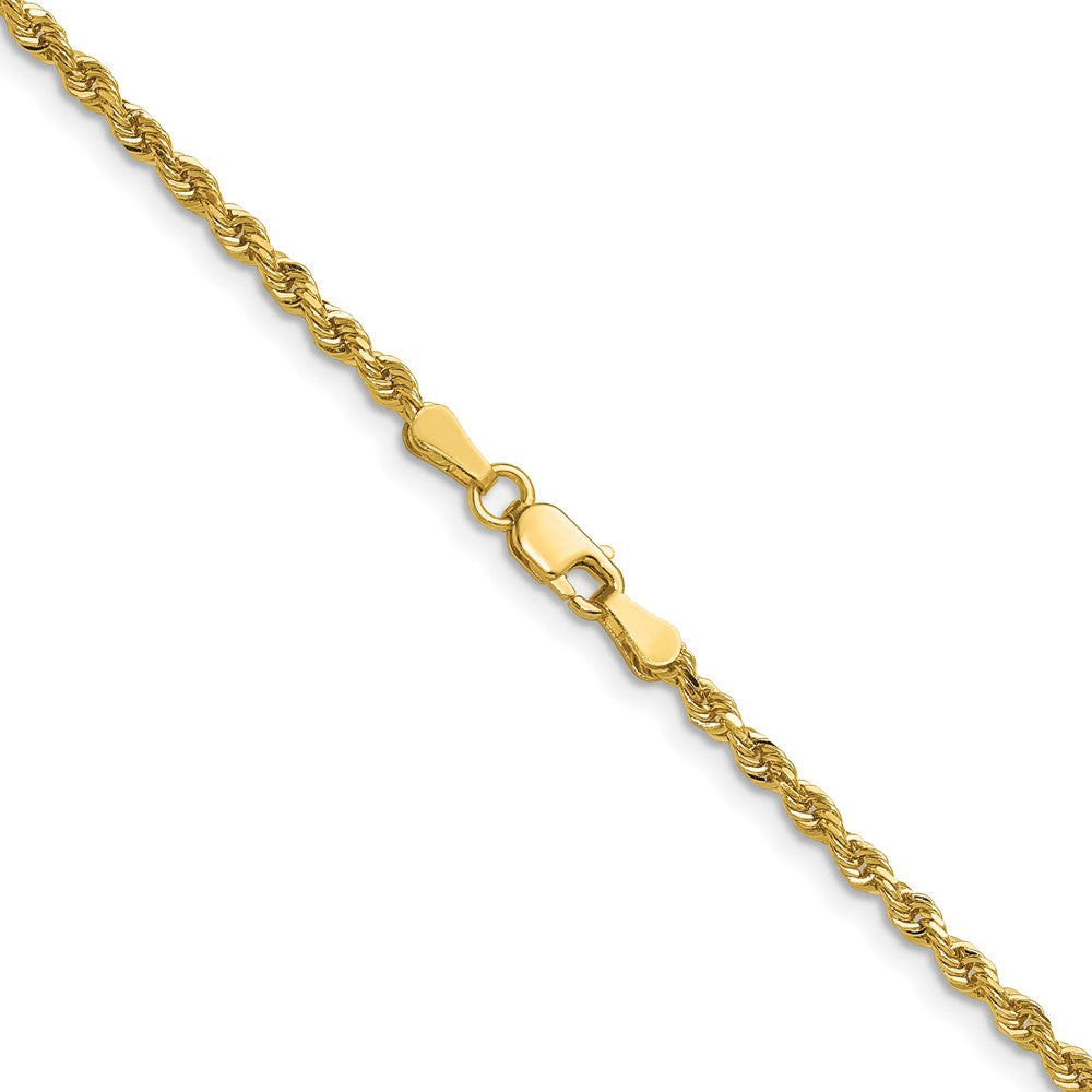 Gold (10K & 14K) Diamond-Cut Rope Chain — 2.25 mm