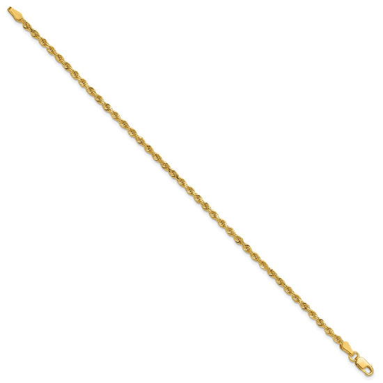 Gold (10K & 14K) Diamond-Cut Rope Chain — 2.25 mm