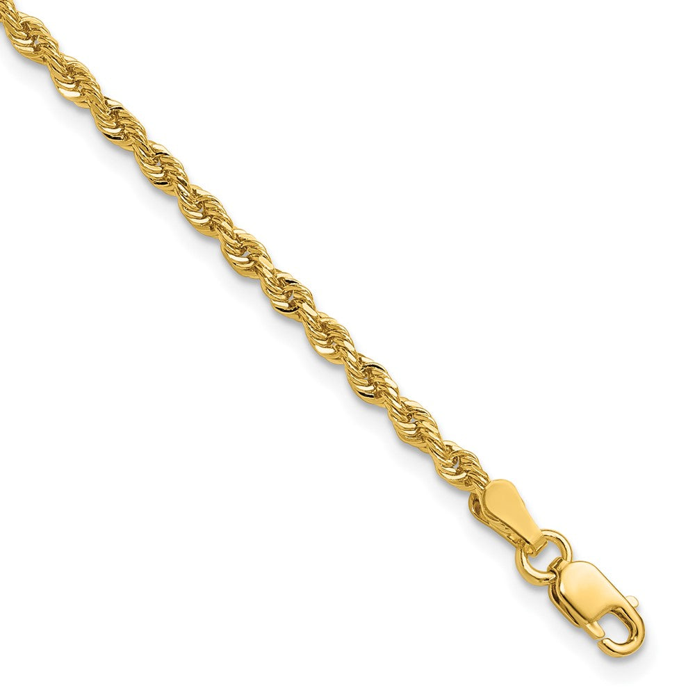 Gold (10K & 14K) Diamond-Cut Rope Chain — 2.25 mm