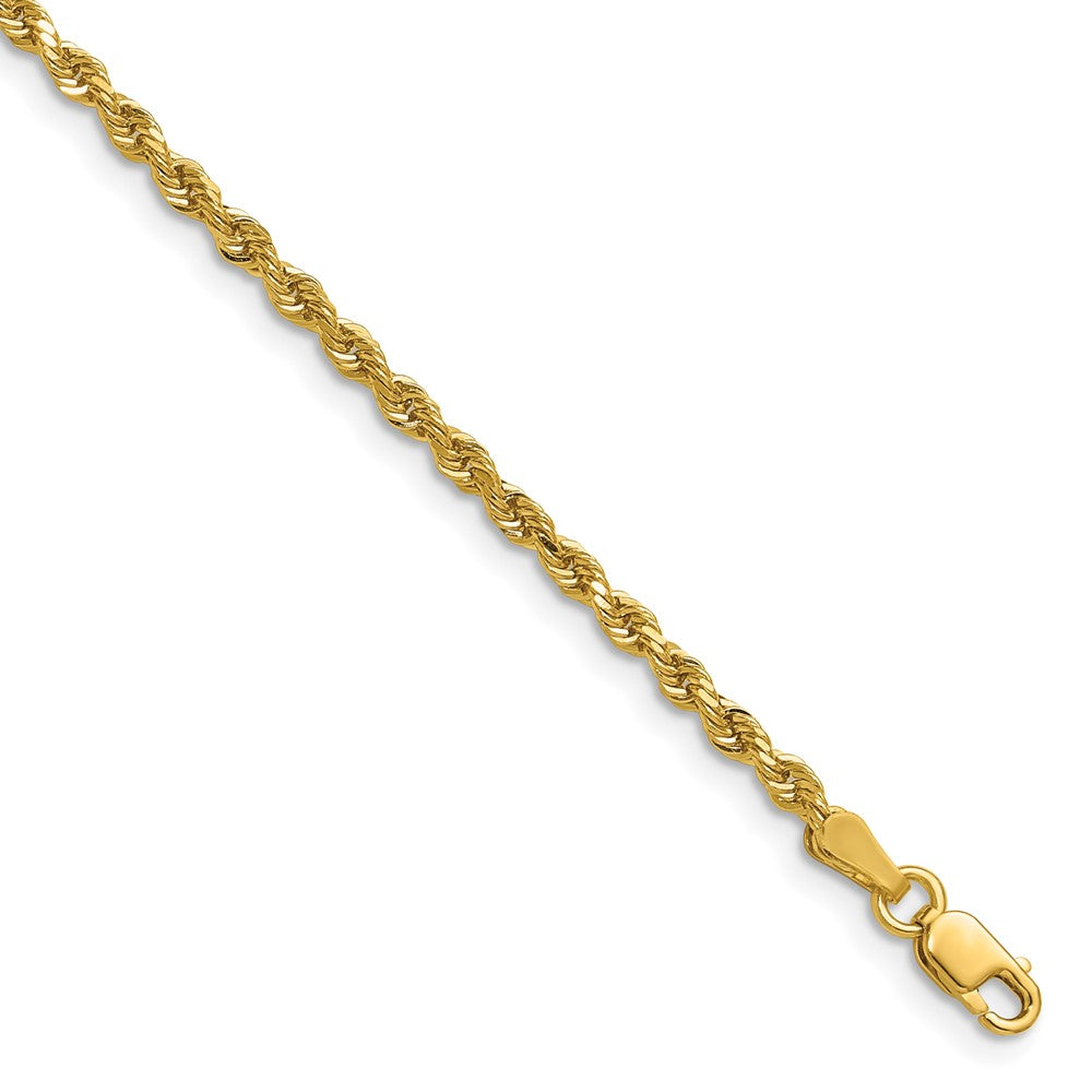 Gold (10K & 14K) Diamond-Cut Rope Chain — 2.25 mm