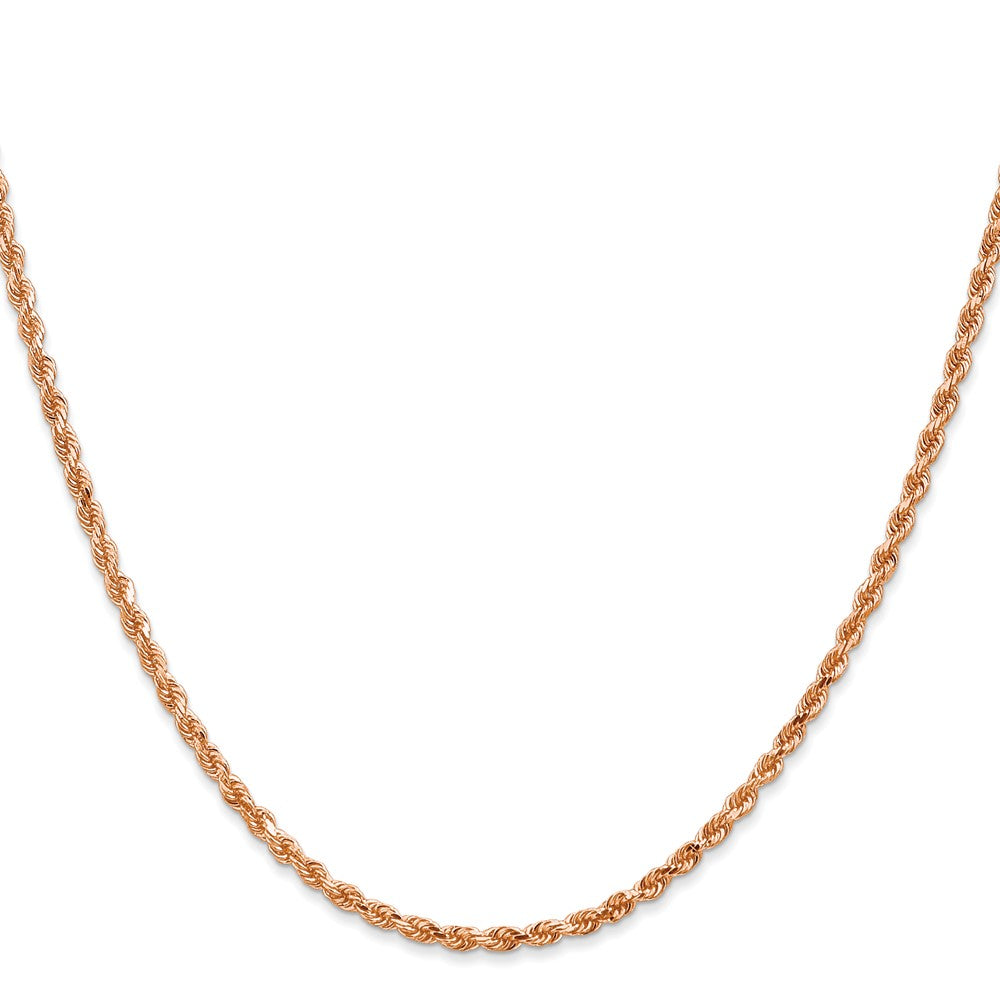 Gold (10K & 14K) Diamond-Cut Rope Chain — 2.25 mm