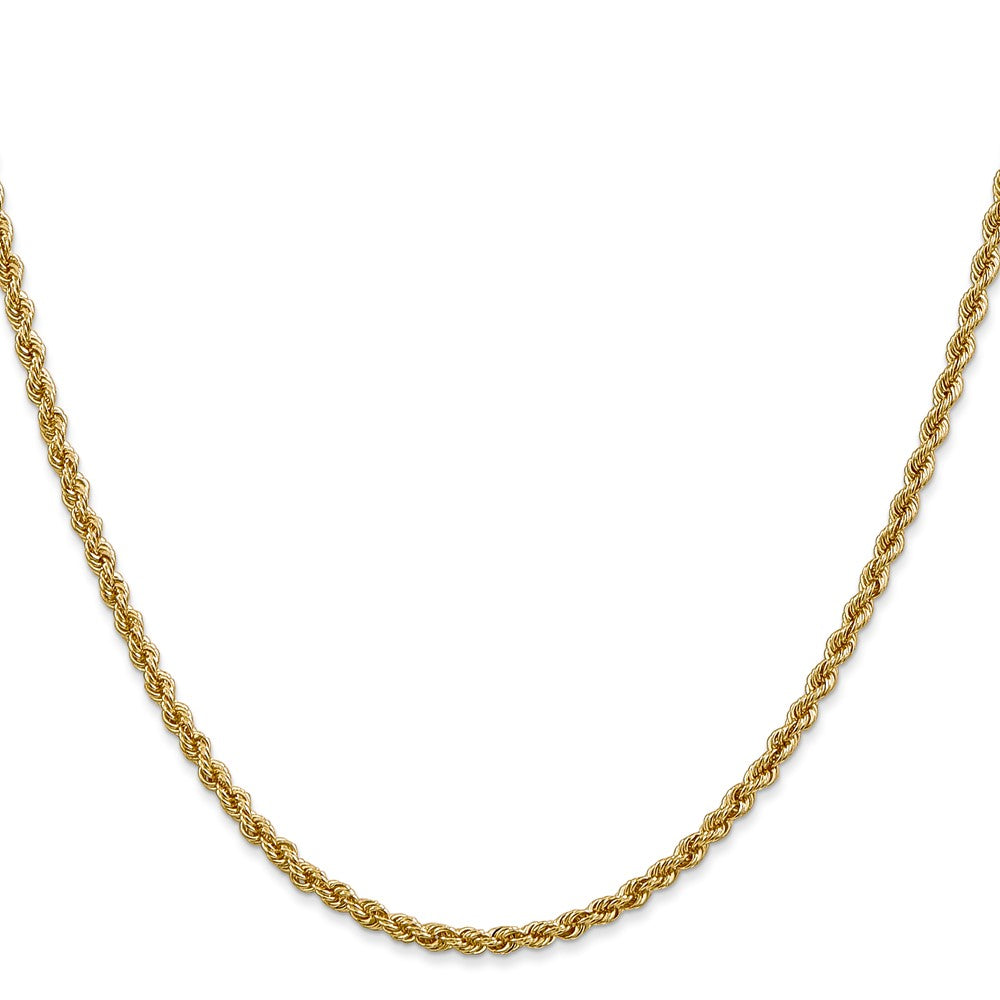 Gold (10K & 14K) Regular Rope Chains — 2.5 mm