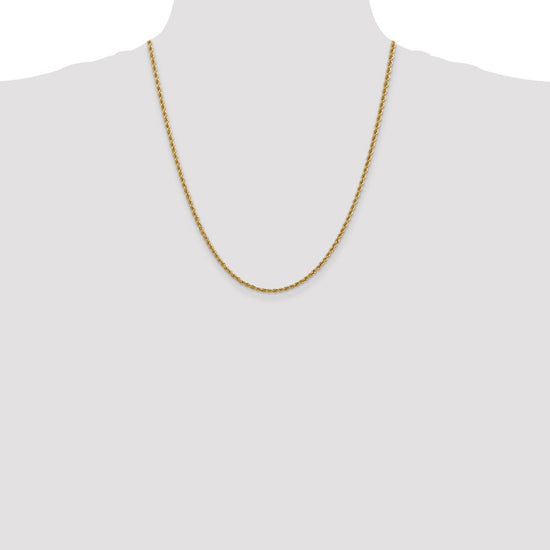 Gold (10K & 14K) Regular Rope Chains — 2.5 mm