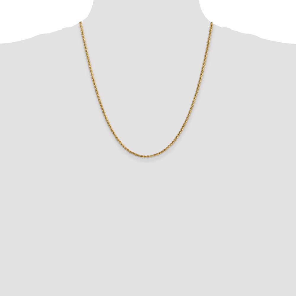 Gold (10K & 14K) Regular Rope Chains — 2.5 mm