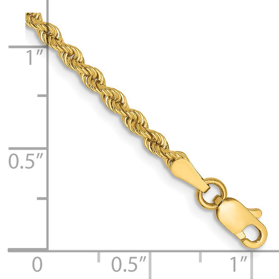 Gold (10K & 14K) Regular Rope Chains — 2.5 mm