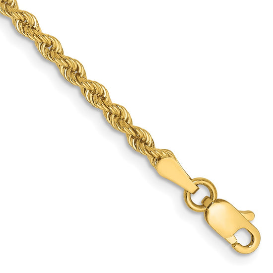 Gold (10K & 14K) Regular Rope Chains — 2.5 mm