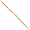 14k Polished Solid Chain/Solid Plate Two-Strand Rope 39.5x5mm Plate 7 inch ID Bracelet