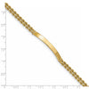 14k Polished Solid Chain/Solid Plate Two-Strand Rope 39.5x5mm Plate 7 inch ID Bracelet