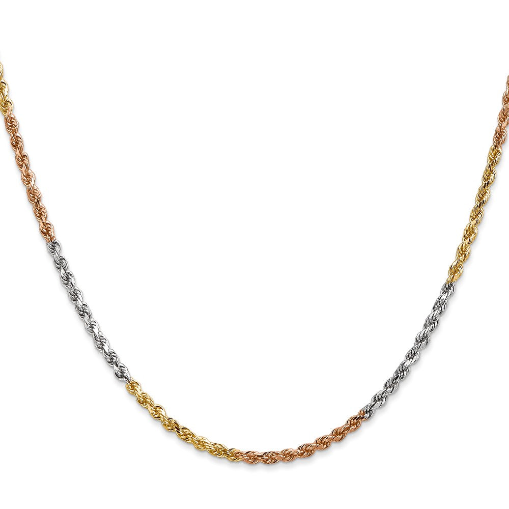 Gold (10K & 14K) Diamond-Cut Rope Chain — 2.5 mm