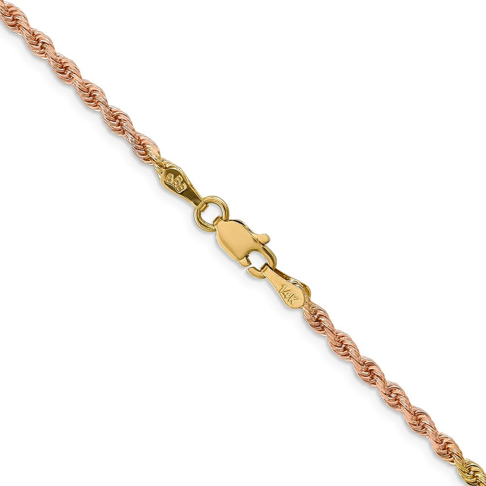 Gold (10K & 14K) Diamond-Cut Rope Chain — 2.5 mm