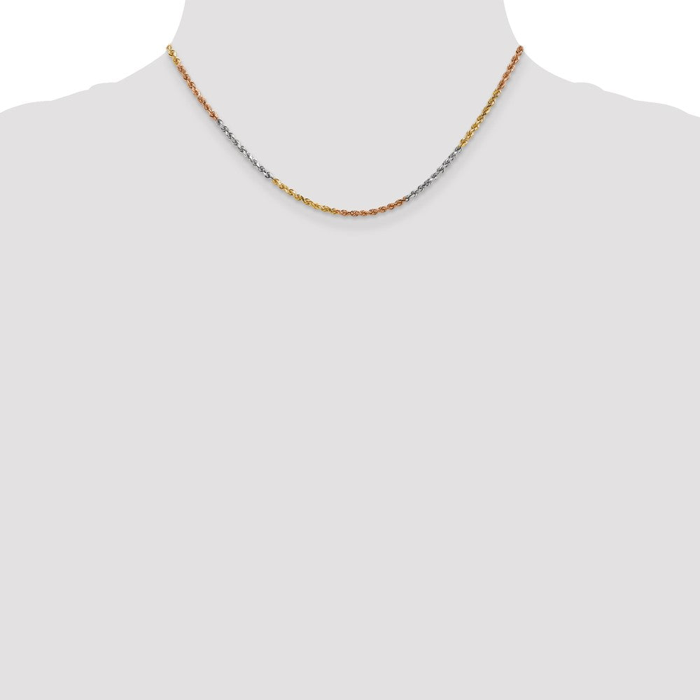 Gold (10K & 14K) Diamond-Cut Rope Chain — 2.5 mm