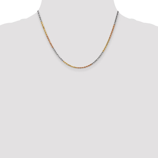 Gold (10K & 14K) Diamond-Cut Rope Chain — 2.5 mm