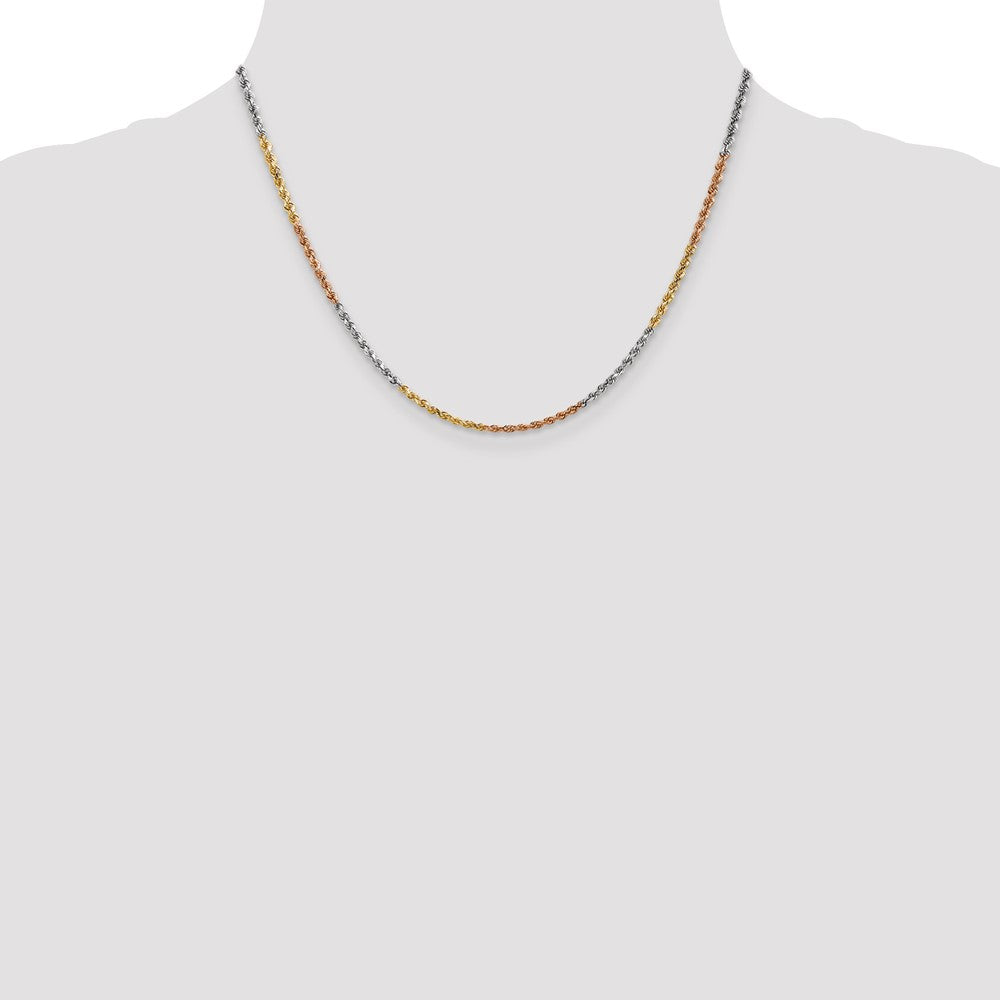Gold (10K & 14K) Diamond-Cut Rope Chain — 2.5 mm