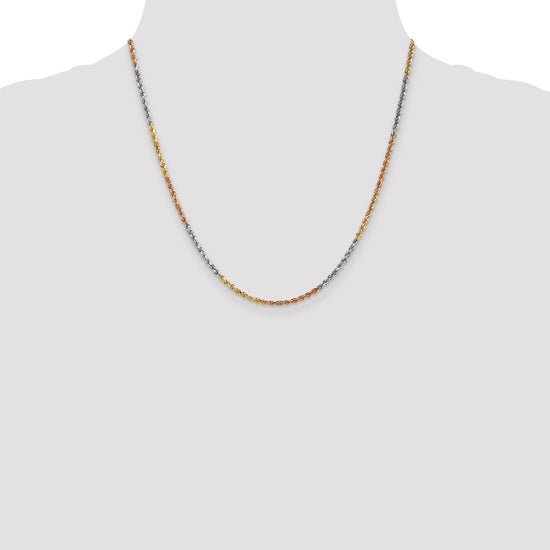 Gold (10K & 14K) Diamond-Cut Rope Chain — 2.5 mm