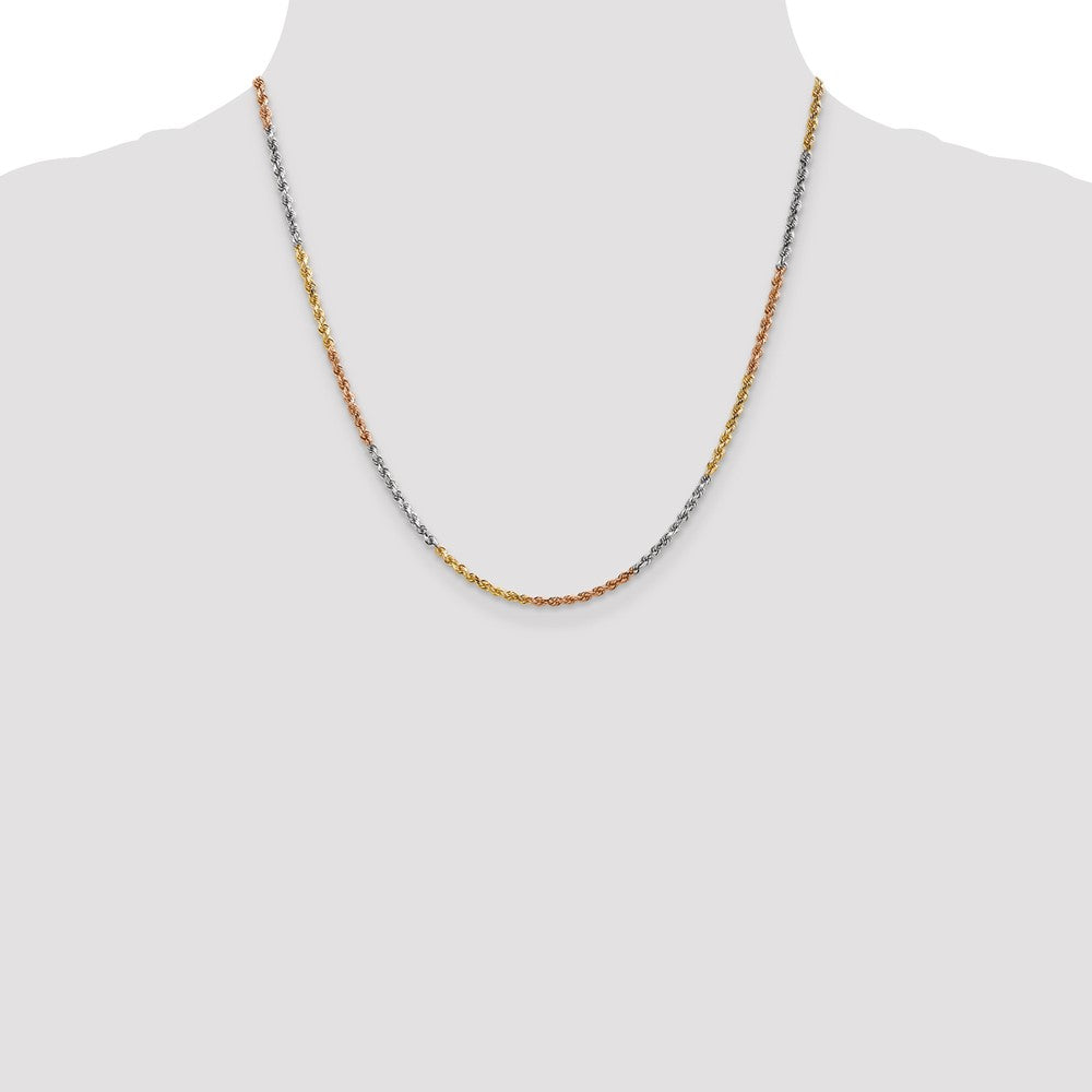 Gold (10K & 14K) Diamond-Cut Rope Chain — 2.5 mm