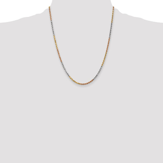 Gold (10K & 14K) Diamond-Cut Rope Chain — 2.5 mm