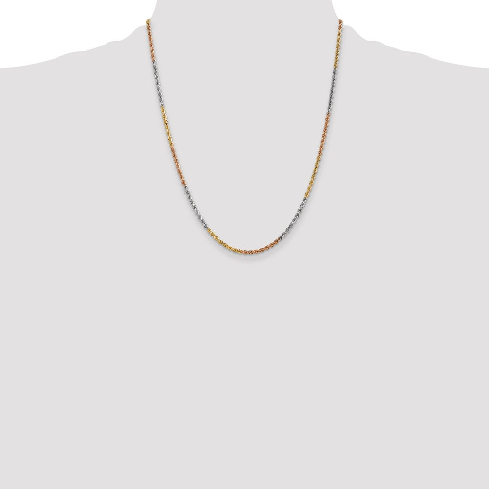 Gold (10K & 14K) Diamond-Cut Rope Chain — 2.5 mm