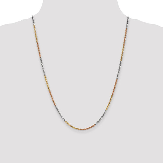 Gold (10K & 14K) Diamond-Cut Rope Chain — 2.5 mm