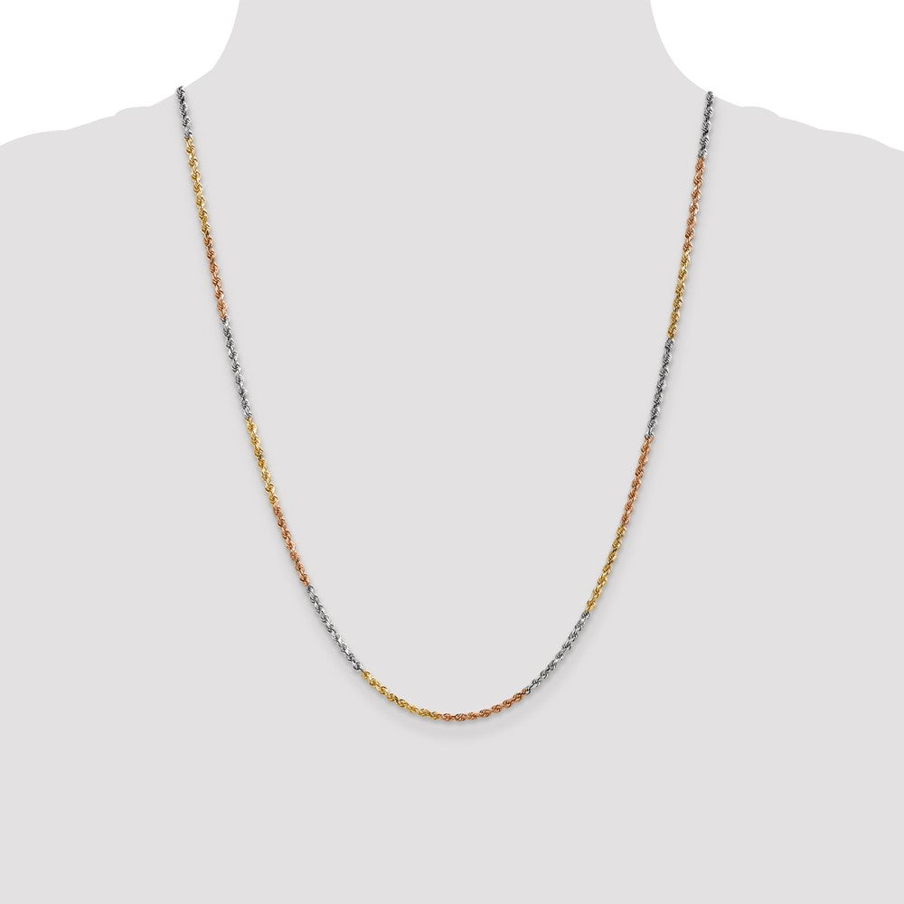 Gold (10K & 14K) Diamond-Cut Rope Chain — 2.5 mm