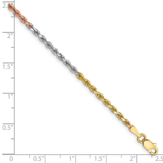 Gold (10K & 14K) Diamond-Cut Rope Chain — 2.5 mm
