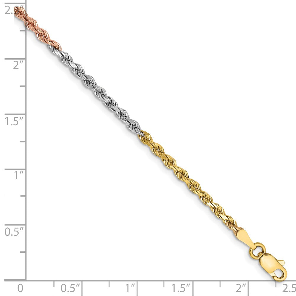Gold (10K & 14K) Diamond-Cut Rope Chain — 2.5 mm