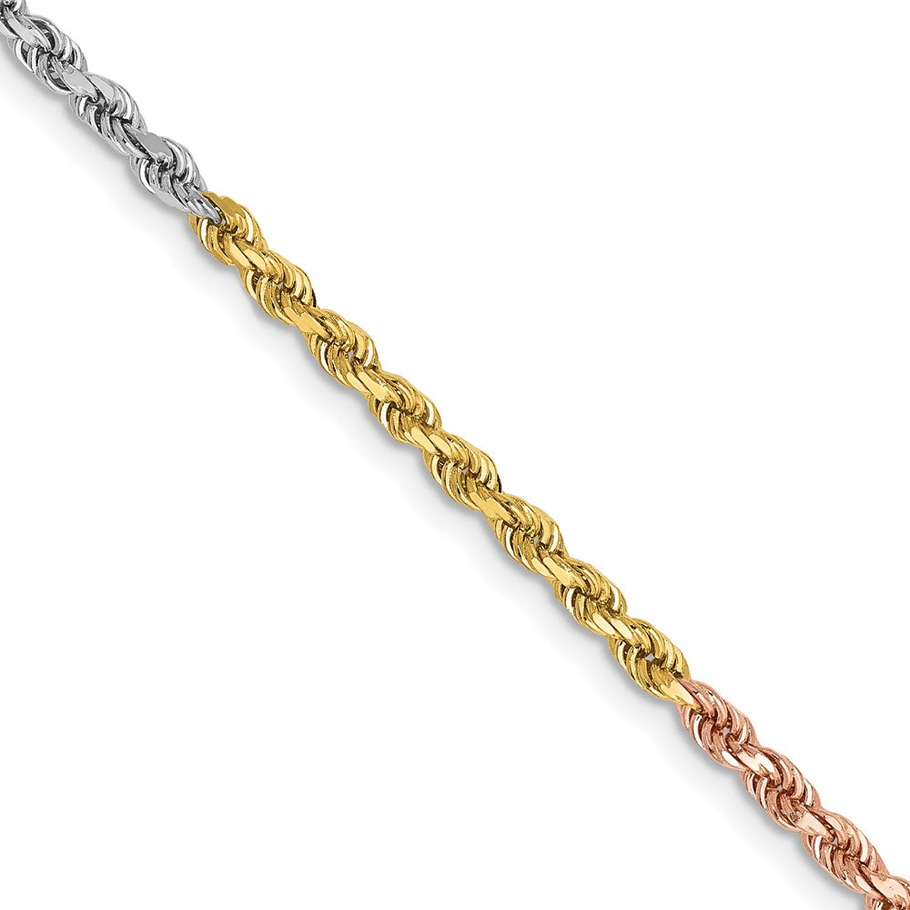 Gold (10K & 14K) Diamond-Cut Rope Chain — 2.5 mm
