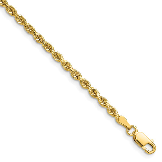 Gold (10K & 14K) Diamond-Cut Rope Chain — 2.75 mm