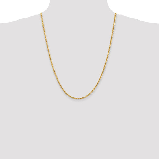 Gold (10K & 14K) Regular Rope Chains — 2.75 mm