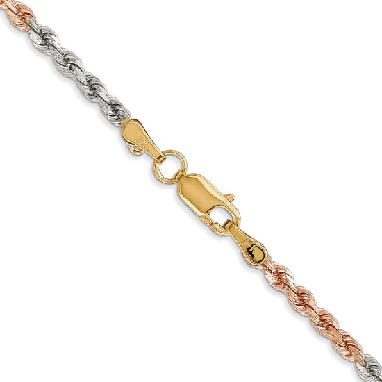 Gold (10K & 14K) Diamond-Cut Rope Chain — 2.9 mm