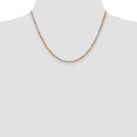 Gold (10K & 14K) Diamond-Cut Rope Chain — 2.9 mm